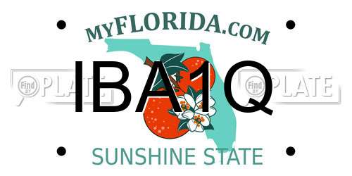 IBA1Q Florida License Plate