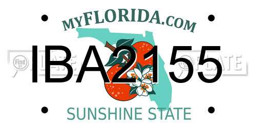 IBA2155 Florida License Plate