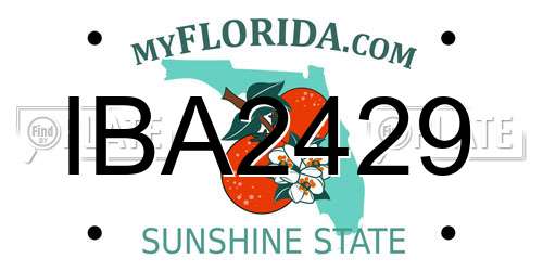 IBA2429 Florida License Plate