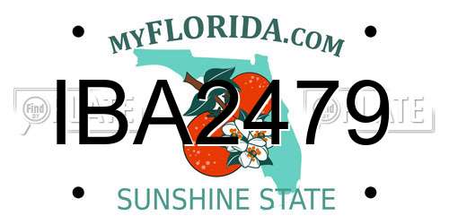 IBA2479 Florida License Plate