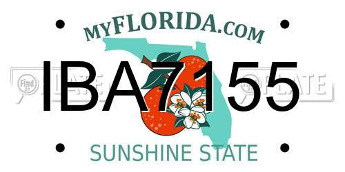 IBA7155 Florida License Plate