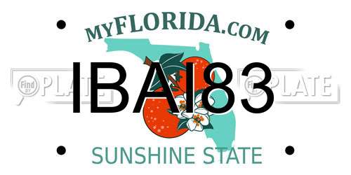 IBAI83 Florida License Plate