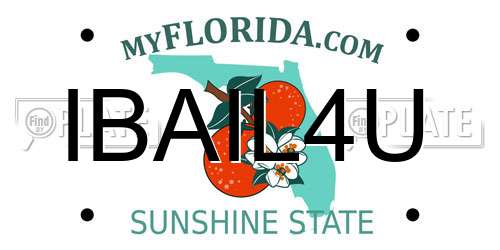 IBAIL4U Florida License Plate