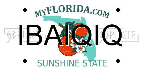 IBAIQIQ Florida License Plate