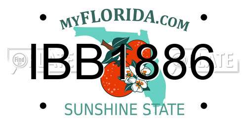 IBB1886 Florida License Plate