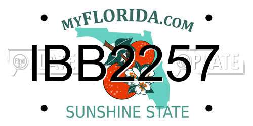 IBB2257 Florida License Plate