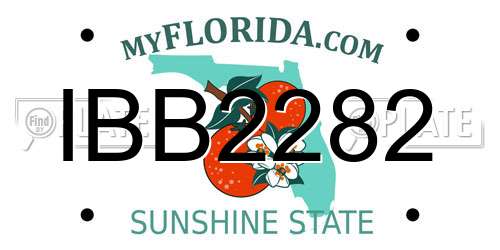 IBB2282 Florida License Plate