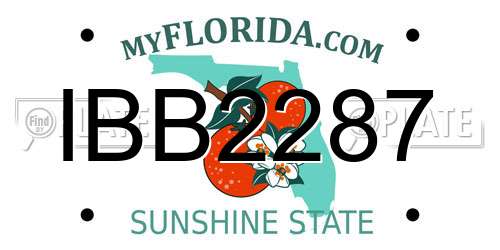 IBB2287 Florida License Plate