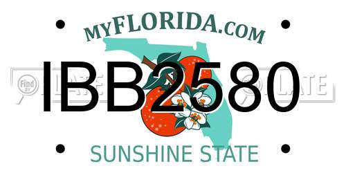 IBB2580 Florida License Plate