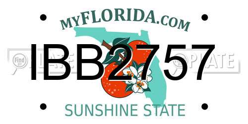IBB2757 Florida License Plate