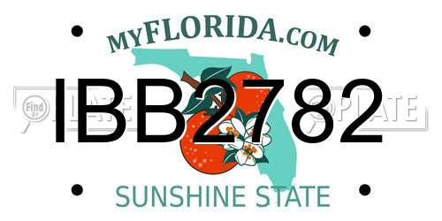 IBB2782 Florida License Plate
