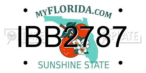 IBB2787 Florida License Plate