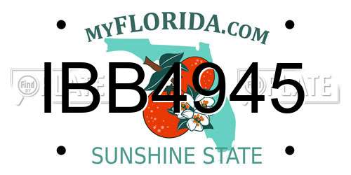 IBB4945 Florida License Plate