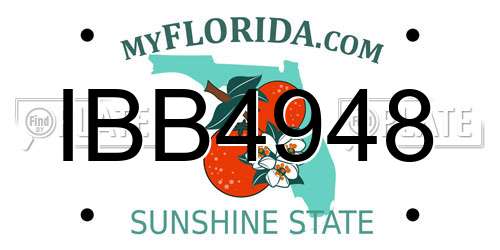 IBB4948 Florida License Plate