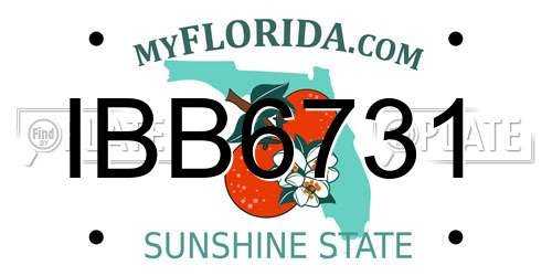 IBB6731 Florida License Plate
