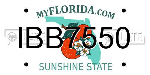 IBB7550 Florida License Plate