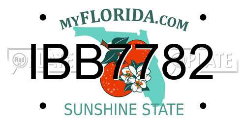 IBB7782 Florida License Plate