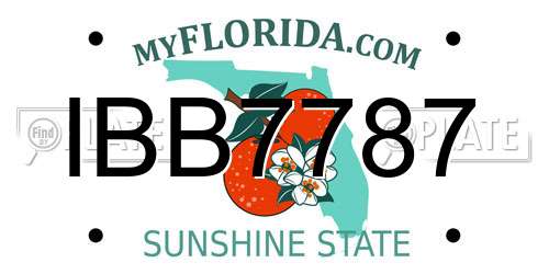 IBB7787 Florida License Plate