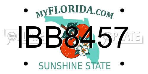 IBB8457 Florida License Plate