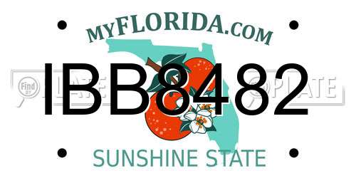 IBB8482 Florida License Plate