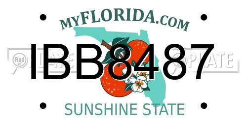 IBB8487 Florida License Plate