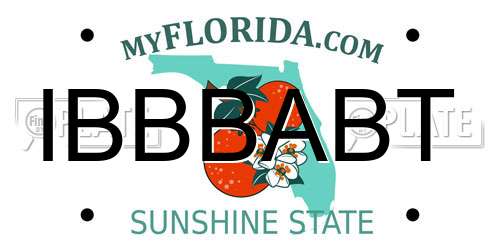 IBBBABT Florida License Plate