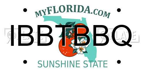 IBBTBBQ Florida License Plate