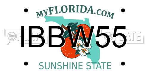 IBBW55 Florida License Plate