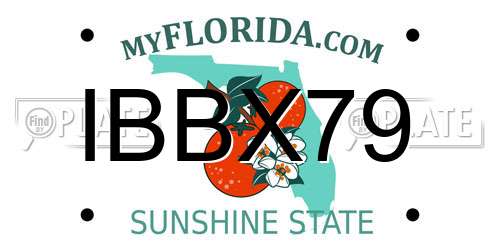 IBBX79 Florida License Plate