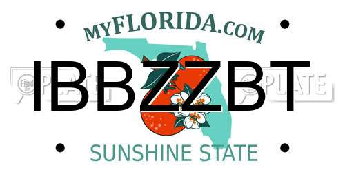 IBBZZBT Florida License Plate