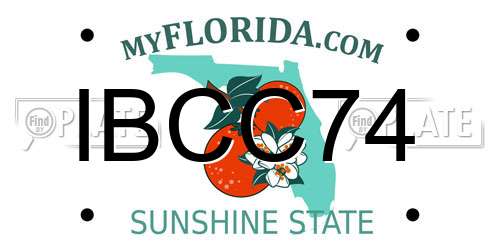 IBCC74 Florida License Plate