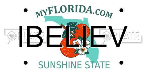 IBELIEV Florida License Plate