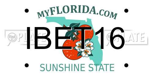 IBET16 Florida License Plate