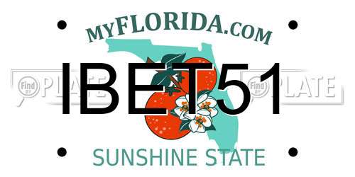 IBET51 Florida License Plate
