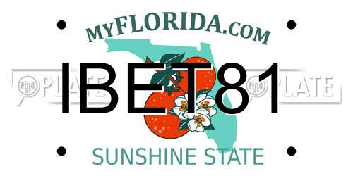 IBET81 Florida License Plate