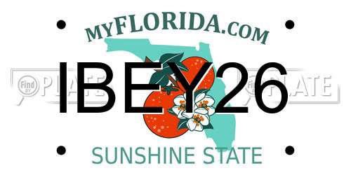 IBEY26 Florida License Plate