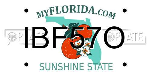 IBF57O Florida License Plate