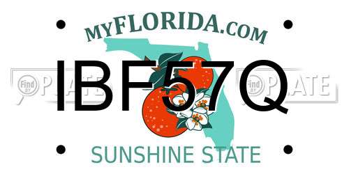 IBF57Q Florida License Plate