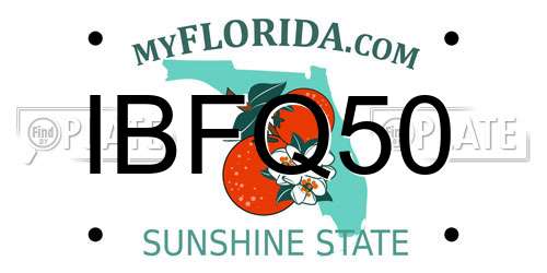IBFQ50 Florida License Plate