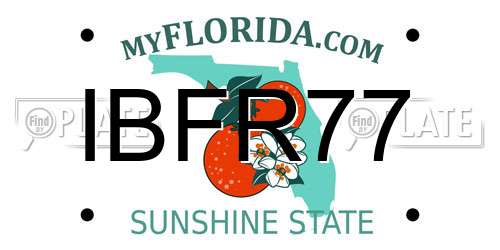IBFR77 Florida License Plate