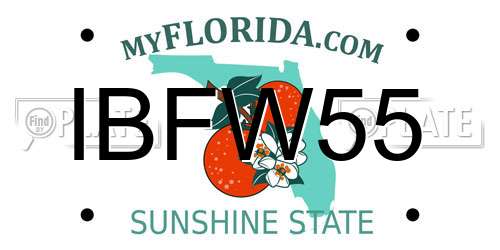 IBFW55 Florida License Plate