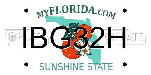 IBG32H Florida License Plate