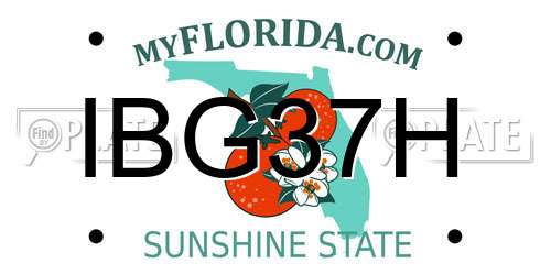IBG37H Florida License Plate