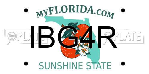 IBG4R Florida License Plate