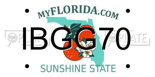 IBGG70 Florida License Plate