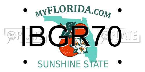 IBGR70 Florida License Plate