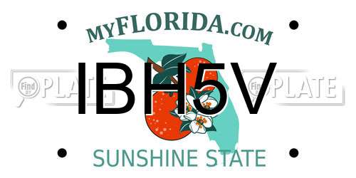 IBH5V Florida License Plate