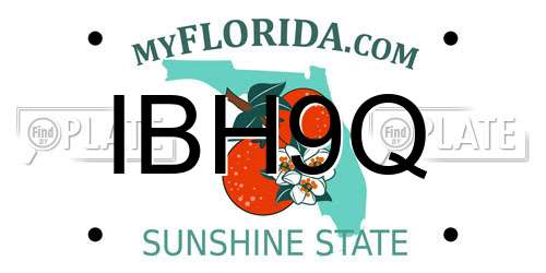 IBH9Q Florida License Plate
