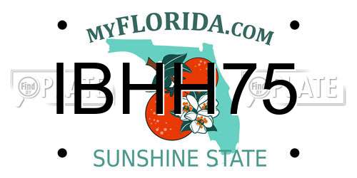 IBHH75 Florida License Plate