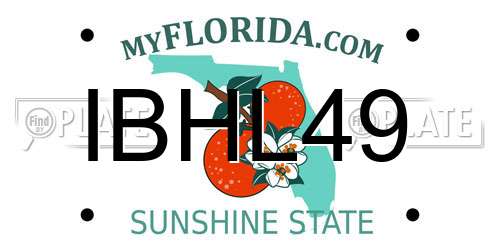 IBHL49 Florida License Plate